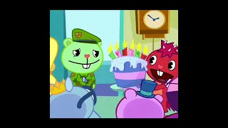 FLAKY RUINS FLIPPY'S BIRTHDAY 😭🎂 #happytreefriends2022 #htf2022 #flippyxflaky #comics #shorts