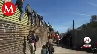 Así migrantes intentaron cruzar la frontera con EU