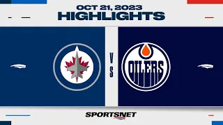 NHL Highlights | Jets vs. Oilers - October 21, 2023