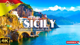 TRAVEL AROUND SICILY (4K UHD) | Calming Music With Beautiful Nature Video For Relaxation