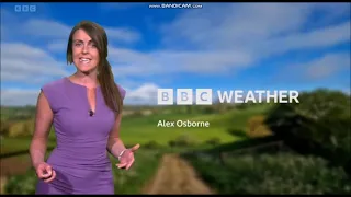 [HD] Alexandra Osbourne the weather host on BBC Points West in a lavender dress