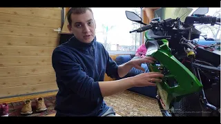 Электромотоцикл Kawasaki Ninja. 4000 Вт. Легкий внешний тюнинг