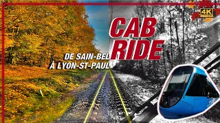 Cab Ride Automnal 4K // de Sain-Bel à Lyon-St-Paul [Tram-Train Ouest Lyonnais]