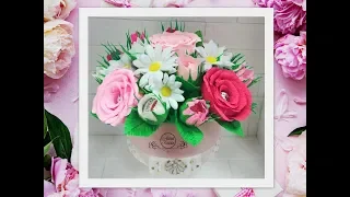 DIY Beech candy BOUQUET IN a HATBOX with your own hands Анна Anna Kohan 🌺 Master class 🌺