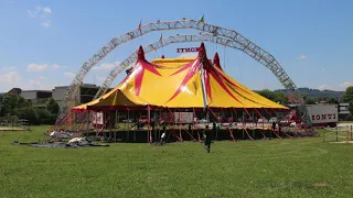 Circus Monti – Erster Aufbau Bogenmastenzelt