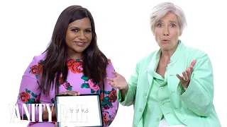 Emma Thompson and Mindy Kaling Teach You Posh British Slang | Vanity Fair