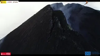 08/12/2021 Detalle cresta sur cráter sureste. Erupción La Palma IGME