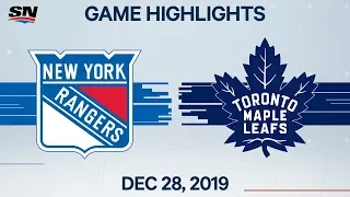 NHL Highlights | Rangers vs. Maple Leafs - Dec. 28, 2019