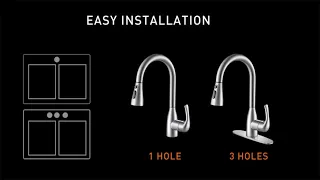 How to install Cobbe Pull Down Kitchen Faucet?---------KC05A01,KC05A02+ALI+7.29