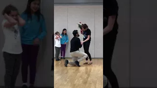 Surprise proposal at dance studio