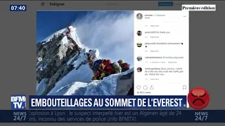 De tristes images d'embouteillages sur le sommet de l'Everest