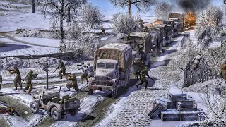 US Supply Convoy ambush | Battle of the Bulge