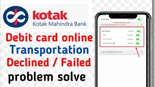 how to activate windows kotak debit card online | kotak debit card online transaction failed