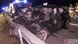 [TÖDLICHER HORROR-UNFALL A46 BEI NEUSS] - Opel stand quer auf Fahrbahn & BMW krachte hinein -