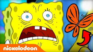 19 Minutes of SpongeBob Being Scared By EVERYTHING | Nickelodeon Cartoon Universe