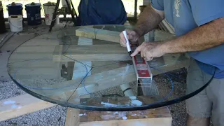 Cutting telescope mirror blanks out of a thick glass tabletop