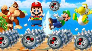 Mario Party Switch - The Top Lucky Minigames - Mario vs Donkey Kong vs Luigi vs Yoshi