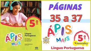 Livro Ápis Mais, 5 ano, LP, 35, 36, 37