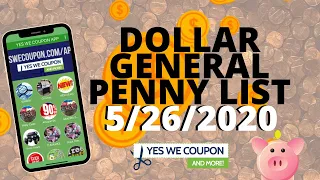 Dollar General Penny List - 5/26/2020