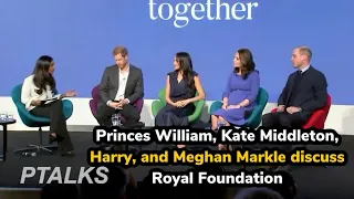 Princes William, Kate Middleton, Harry, and Meghan Markle discuss Royal Foundation