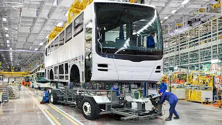 Tour of Billions $ Factories Producing Massive Buses - Production Line