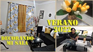 ✅DECORACIÓN DE MI SALA PARA VERANO /DECORACIÓN AMARILLO