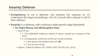 Criminal Law II - Excuse Defenses