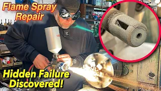 Cincinnati Milling Machine Repairs Part 2: Flame Spray Build-Up Repair