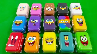 Spongebob Squarepants - Looking Clay With Mini Suitcase Coloring! Satisfying Slime Video