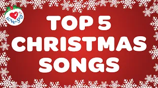 BEST 5 Top Christmas Songs with Lyrics 🎄 POPULAR Merry Christmas Music 🎅 2024