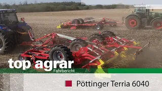 Pöttinger Terria 6040 cultivator. top agrar driving report