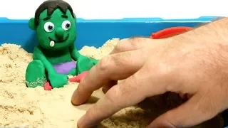 DibusYmas Superhero sand funny cartoon 💕 Play Doh Stop motion videos