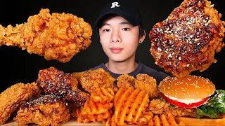 ASMR KOREAN STYLE FRIED CHICKEN + CHICKEN BURGER + GRILLED CHICKEN (Eating Sound) | MAR ASMR