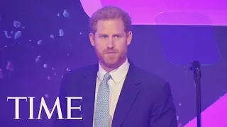 Prince Harry Appears Close To Tears During Speech About Meghan Markle & Baby Archie | TIME