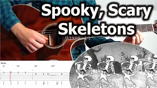 Spooky Scary Skeletons | Guitar Tabs Tutorial