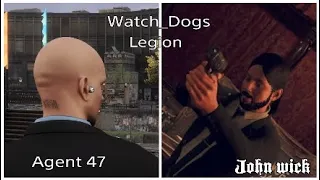 Watch Dogs Legion Agent47 and John Wick