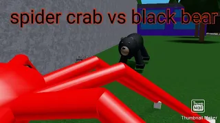 spider crab vs black bear - animal attack roblox