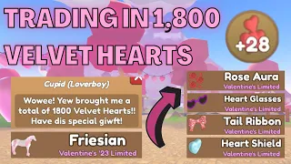 Trading in *1,800 VELVET HEARTS* & Obtaining the LOVE DAPPLE FRIESIAN 💕💗 | Wild Horse Islands