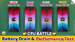 Extreme Battery Drain & Performance Test - LAVA Blaze Pro 5g vs Redmi 12 5g vs Infinix Note 30 5g