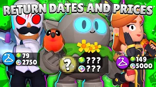 All Brawl Pass & Power League skins Return Date & Prices! | Brawl Stars