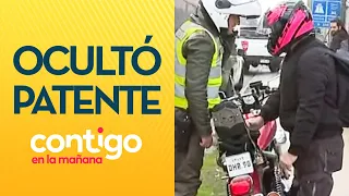 "QUEDA DETENIDO": El momento que conductor que tapó patente fue sorprendido - Contigo en la Mañana