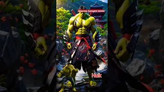 Avengers With Japanese Ninja Dress ✨ Anime Edit #shorts