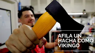 ✅  Afila un HACHA como Vikingo 😱