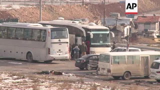 Civilians and rebel fighters continue to leave Aleppo