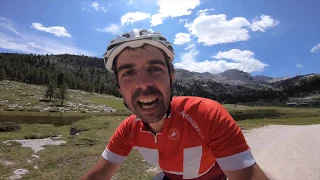 Dolomites cycling gravel on the Fanes Natural Park loop