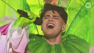 Sheldon Riley - As Snapdragon on Masked Singer sings “Never Enough” by Loren Allred (unmasked full)