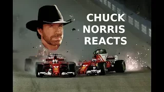 Chuck Norris reacts to Vettel, Raikkonen, Verstappen crash in Singapore