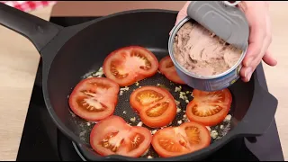 Do you have canned tomatoes and tuna at home? Such easy, quick and very delicious recipe!