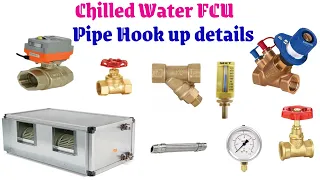 Chilled Water Fan coil unit pipe Hook up Details or Installation Details