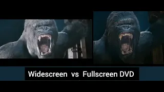 Widescreen vs Fullscreen DVD king kong movie 2005 escape scene